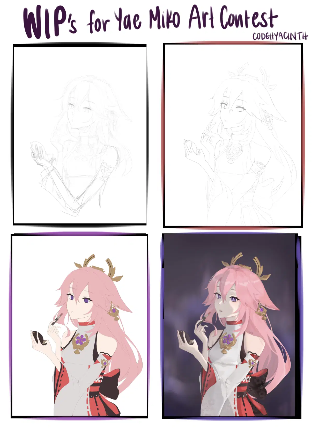 Yae Miko 🌸 art contest entry! Genshin Impact HoYoLAB