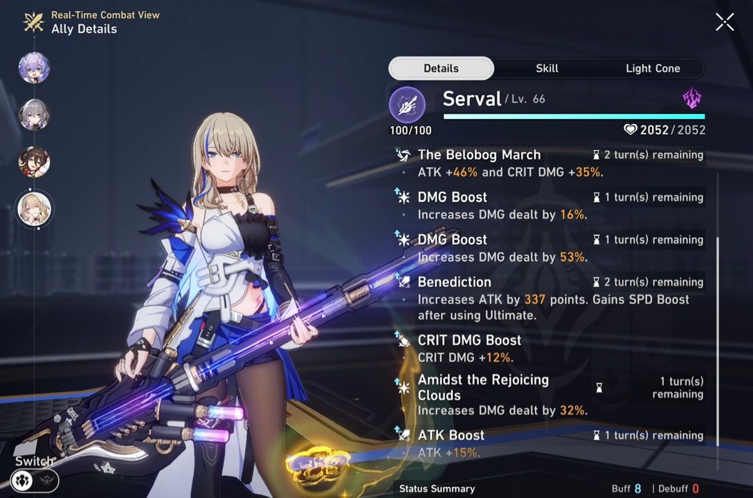 does my serval have enough buffs or do i need more Honkai: Star Rail