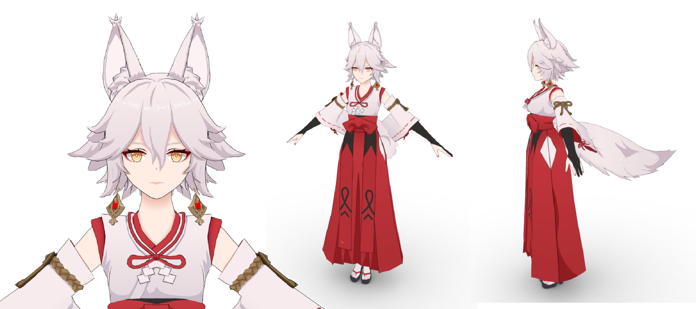Kitsune Saiguu 3D Fan Art Genshin Impact HoYoLAB