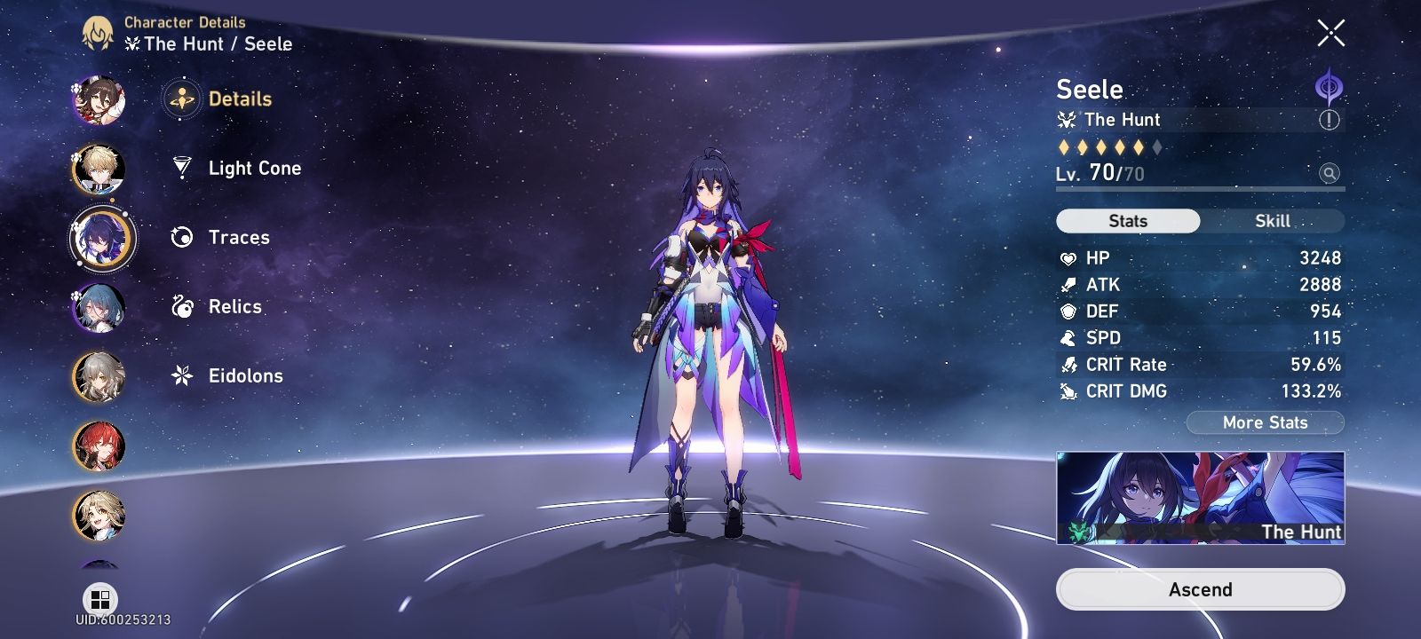 My Seele, I need to know if she is actually godly or an OK Seele ...