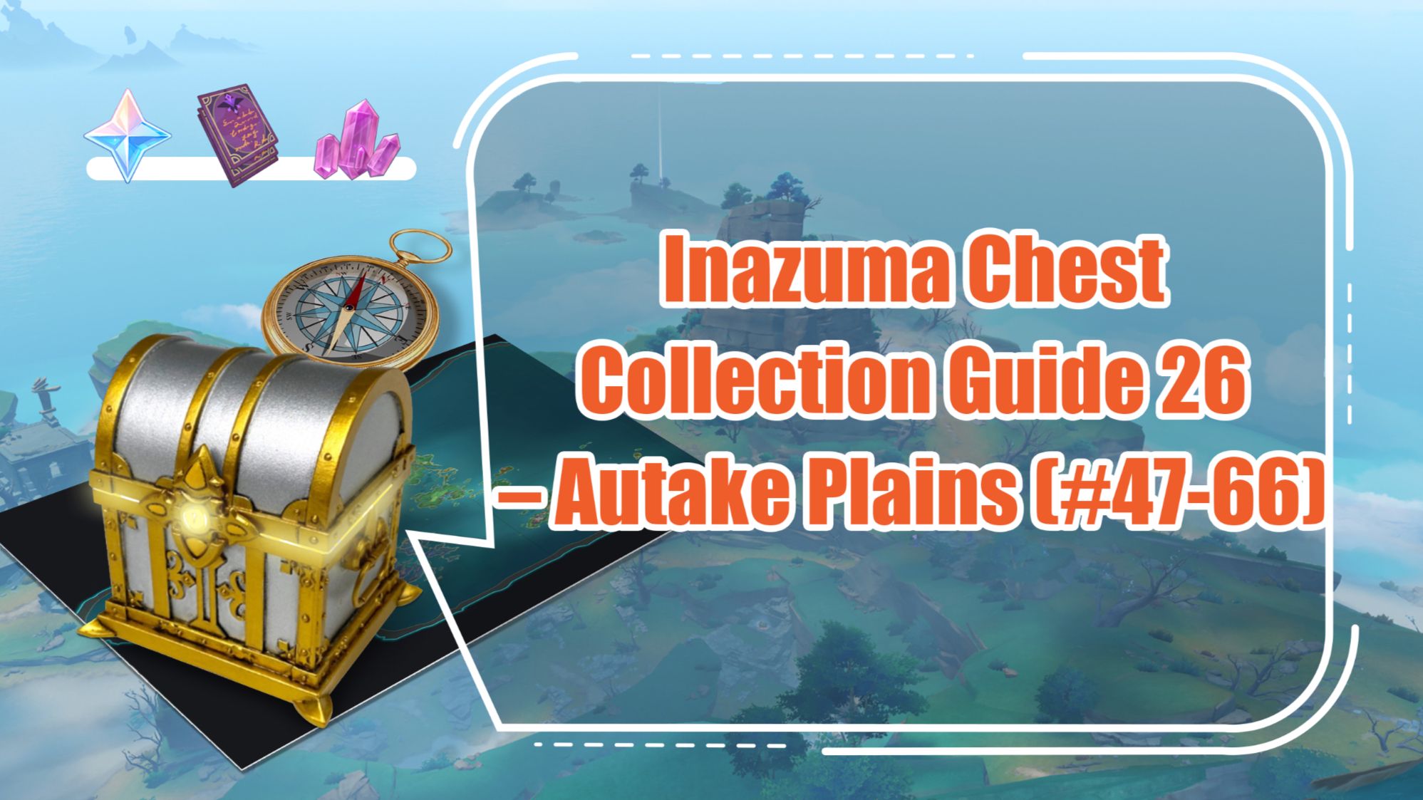 Inazuma Chest Collection Guide 26 Autake Plains (4766) Genshin