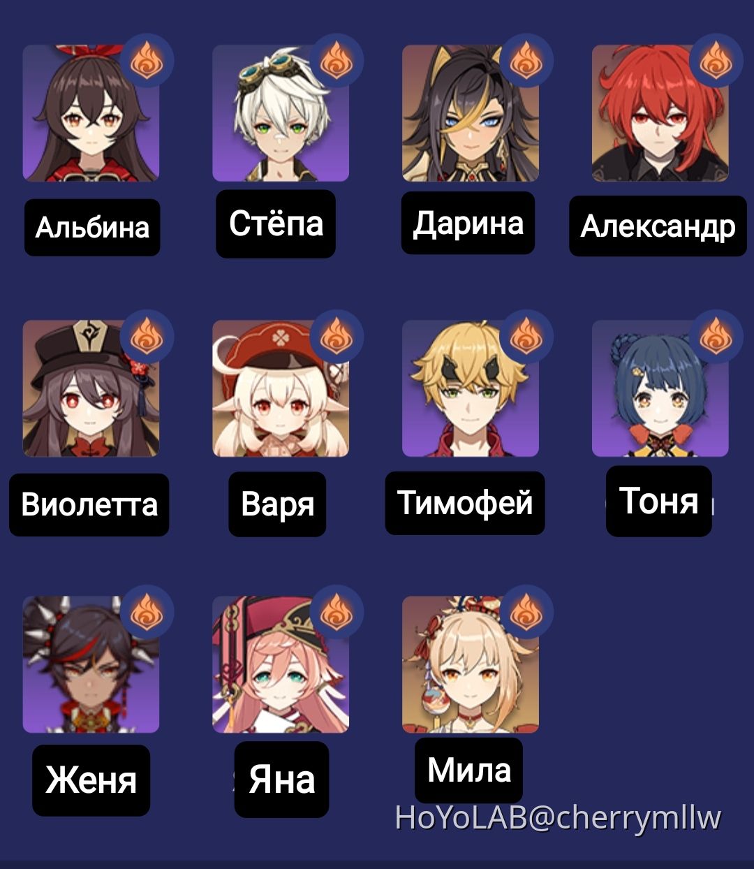 !продолжение! герои геншина с русскими (и не совсем) именами (по мнению ...