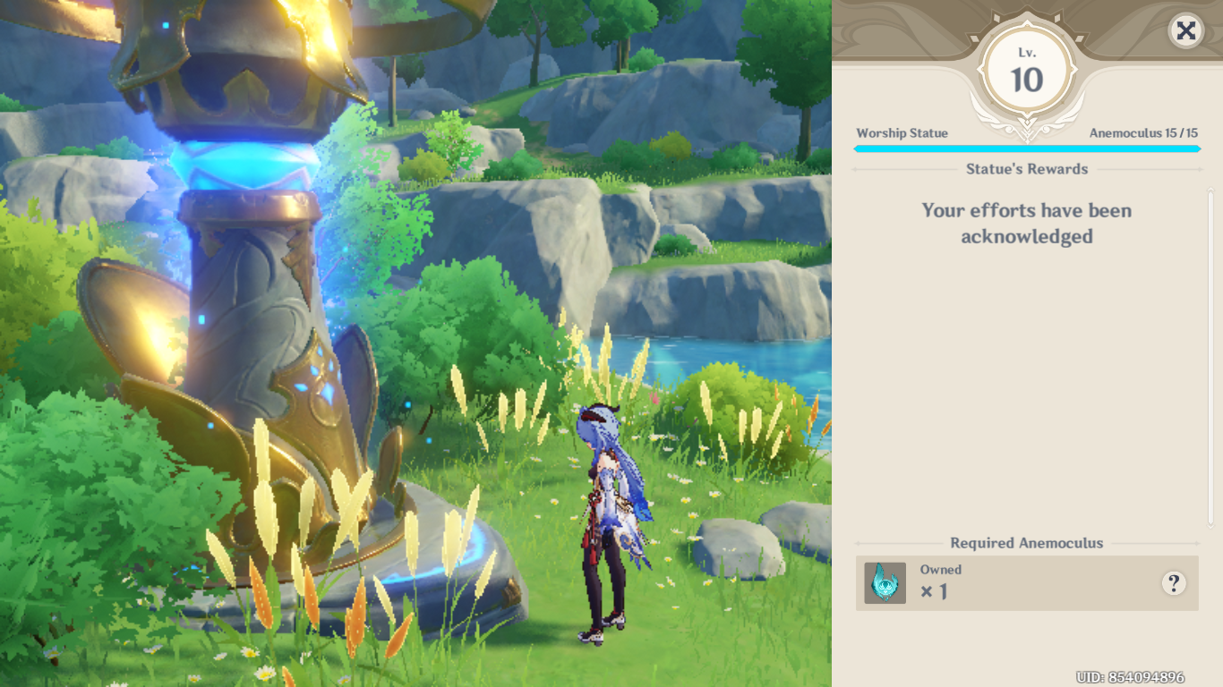 All 3 Nations( Anemo, Geo, Dendro ) Statue Is Maxed Genshin Impact