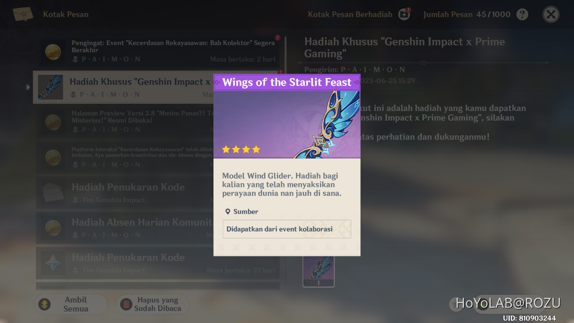 Wind Glider Prime Gaming Genshin Impact HoYoLAB