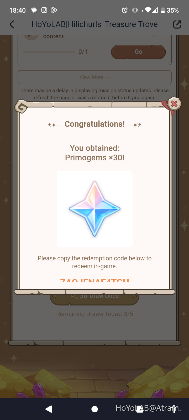 Guys I can confirm the chest event does actually give primogems it is