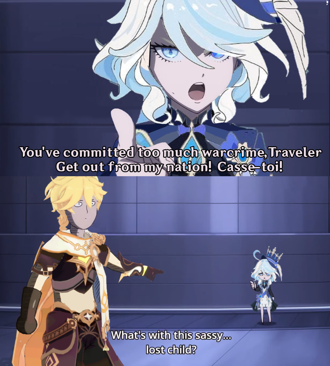 Traveler in Fontaine be like Genshin Impact HoYoLAB