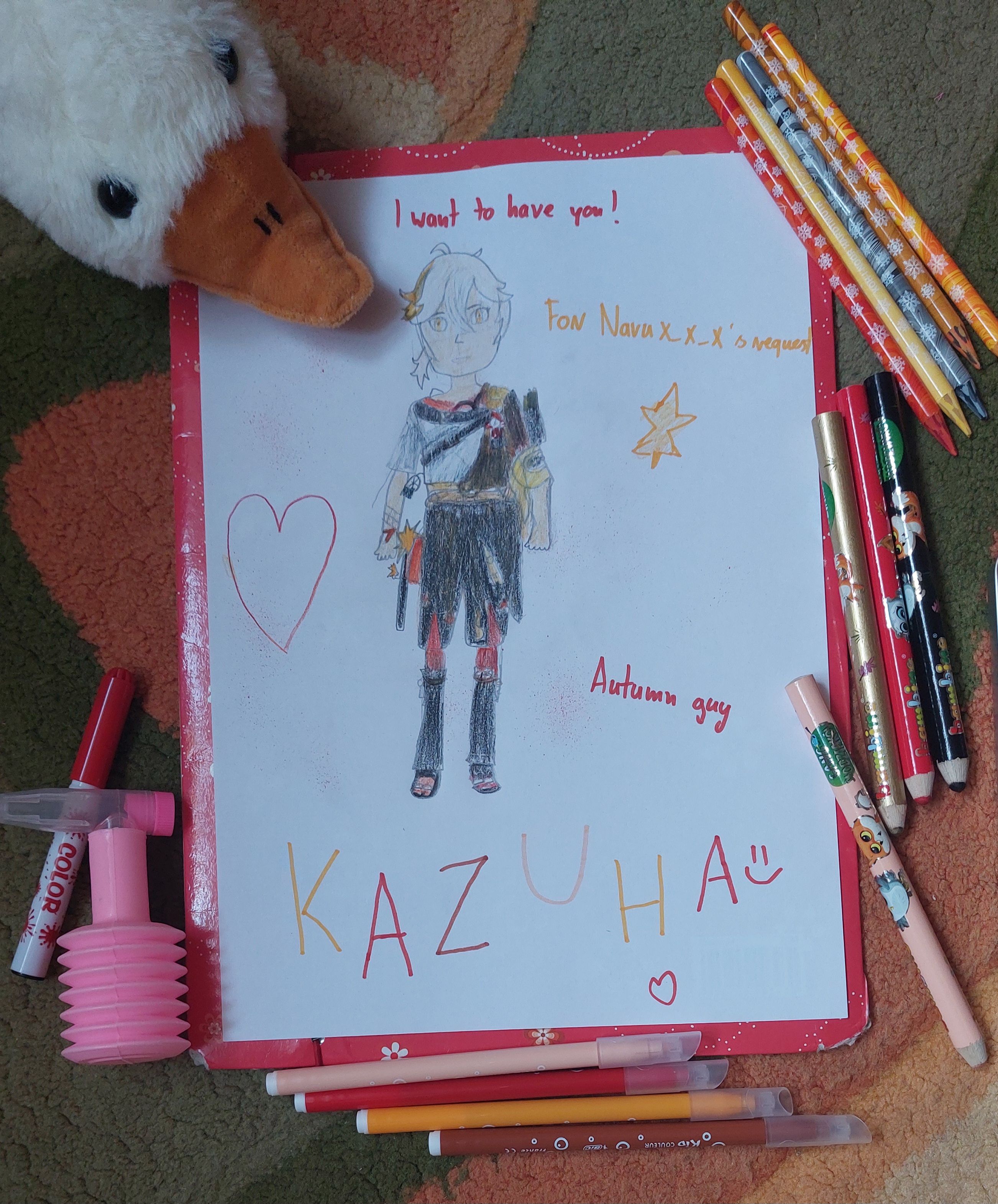 My Kazuha art🧡needed materials and goose ️ Genshin Impact HoYoLAB