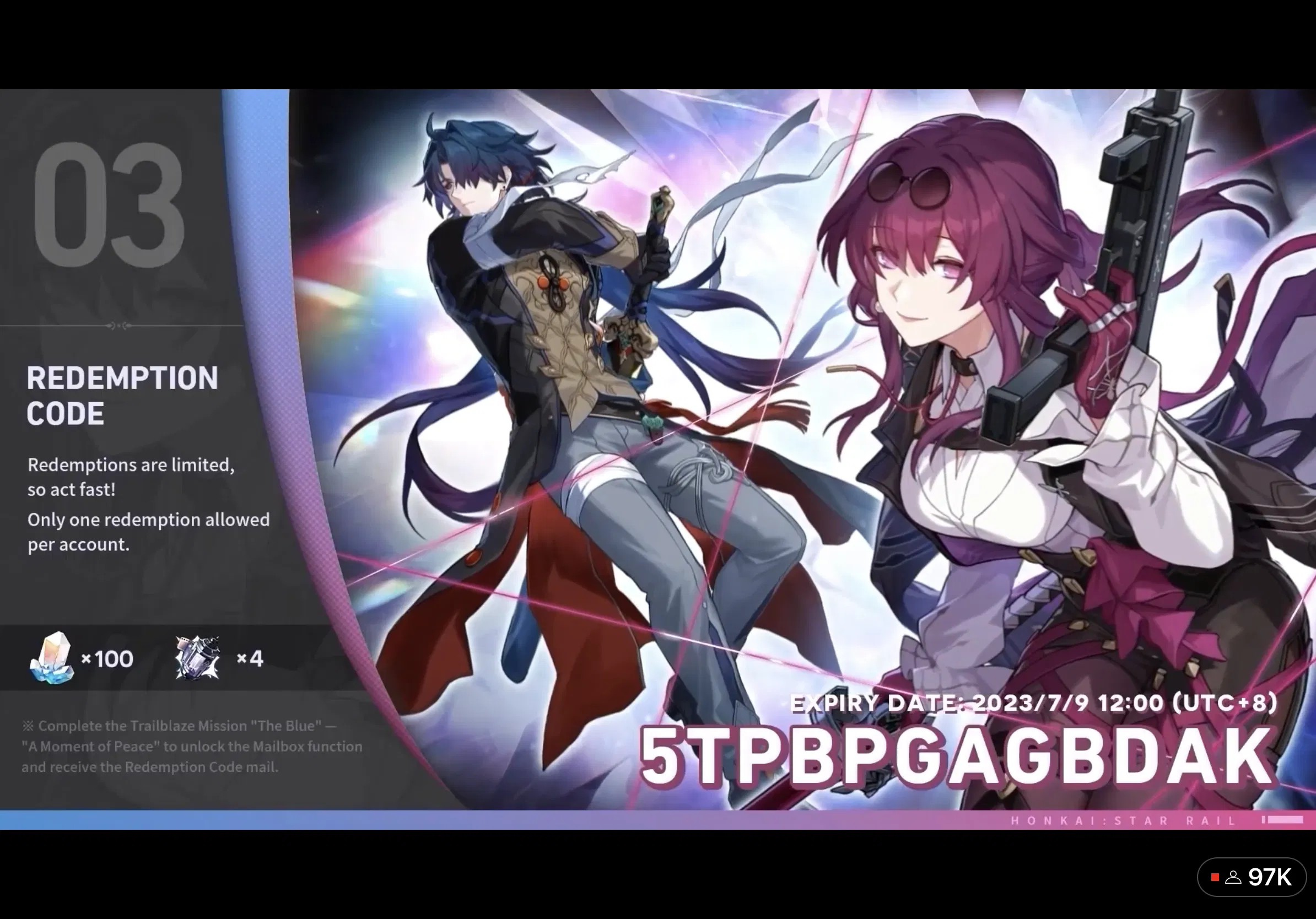 Hsr redeem codes honkai star rail hoyolab