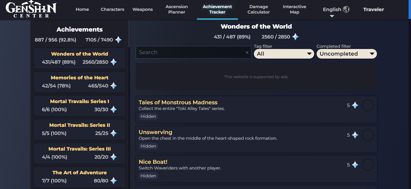 [ACHIEVEMENT HUNTING] I just found this website to track achievement progress and know what you