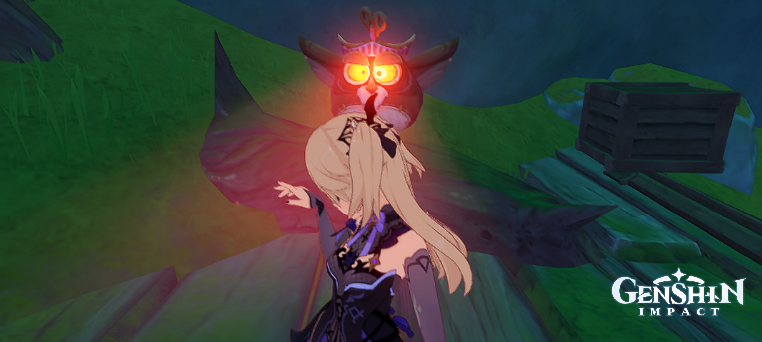 Fischl with the red eye owls Genshin Impact HoYoLAB