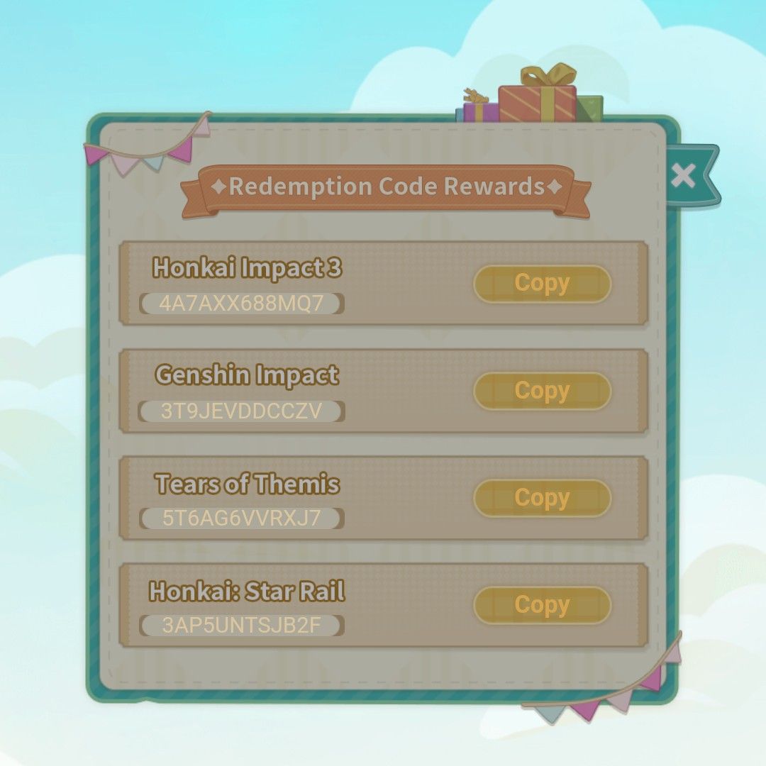 Redemption Codes | HoYoLAB