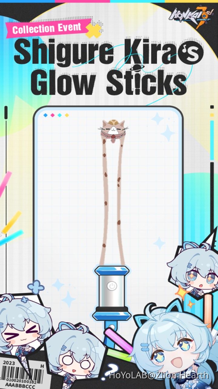 LONG CAN GLOW STICK/// Event Shigure Kira's Glow Sticks Collection