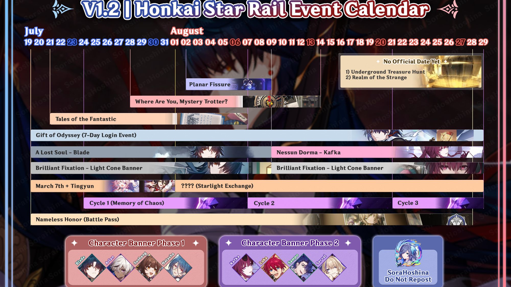  Star Rail 1 2 Honkai Star Rail Version 1 2 Calendar Phase 1 Honkai 