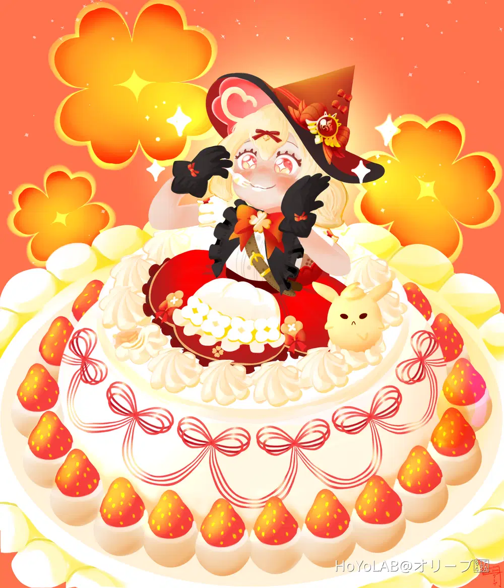 ショートケーキの妖精 The Fairy of shortcake【クレーイラスト