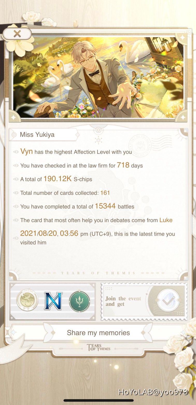 My love journey in Stellis ! Tears of Themis HoYoLAB