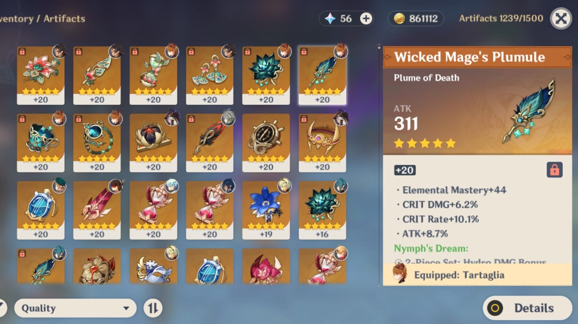 Looking for uggestions for cleaning up artifact inventory Genshin ...