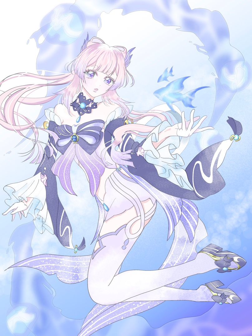 珊瑚宮心海イラストコンテスト応募作品 Genshin Impact | HoYoLAB