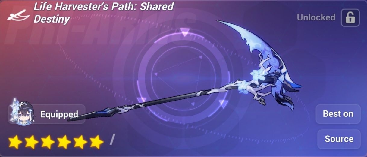 [6.8 BETA] Weapon Review Life Harvester’s Path Shared Destiny Honkai