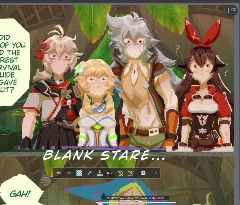 (bats eyelashes) (blank stare) Genshin Impact HoYoLAB