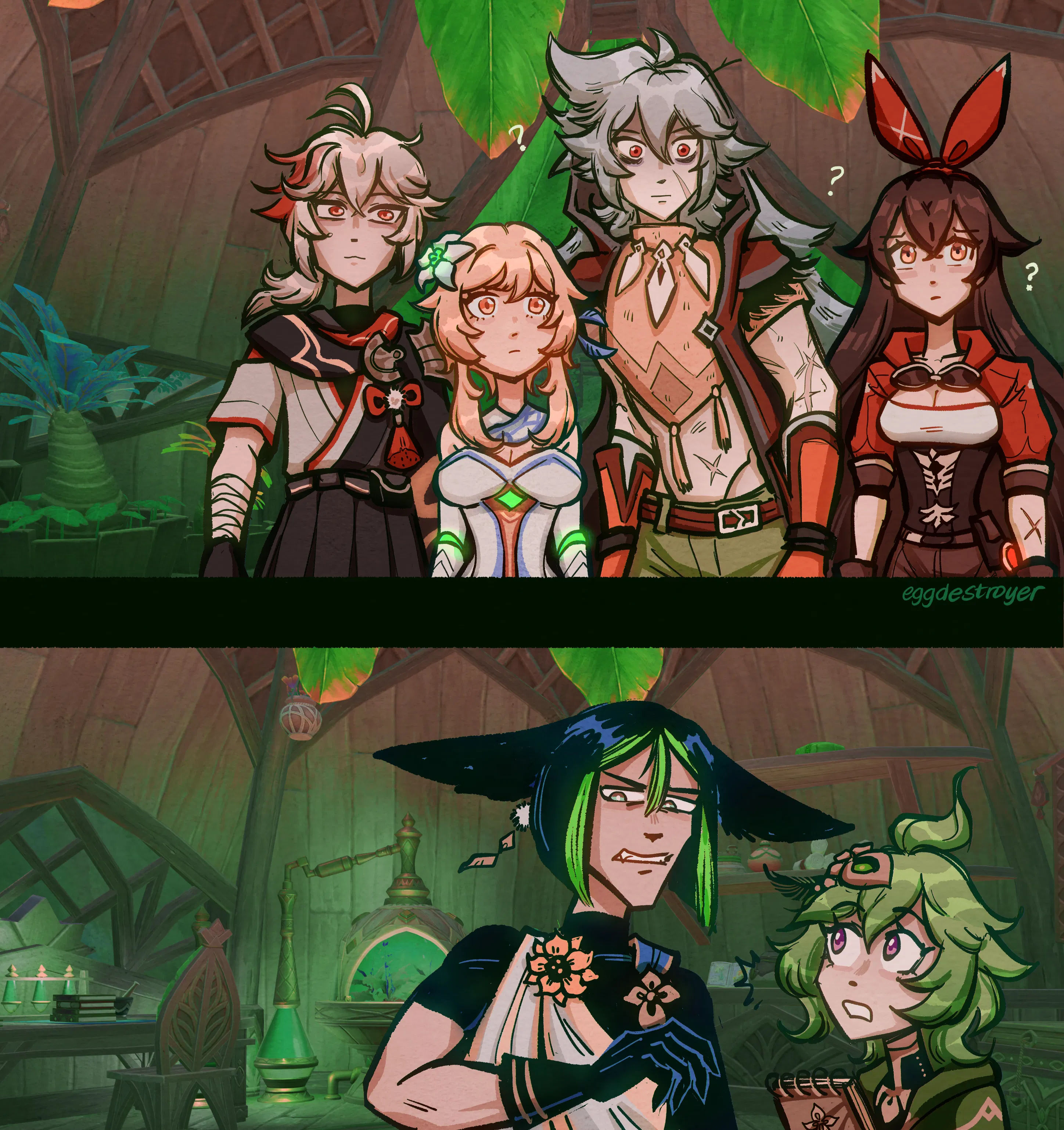 (bats eyelashes) (blank stare) Genshin Impact HoYoLAB