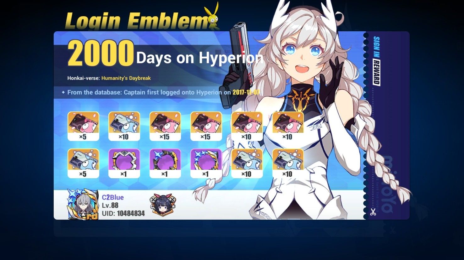 Login Streak Honkai Impact 3rd HoYoLAB