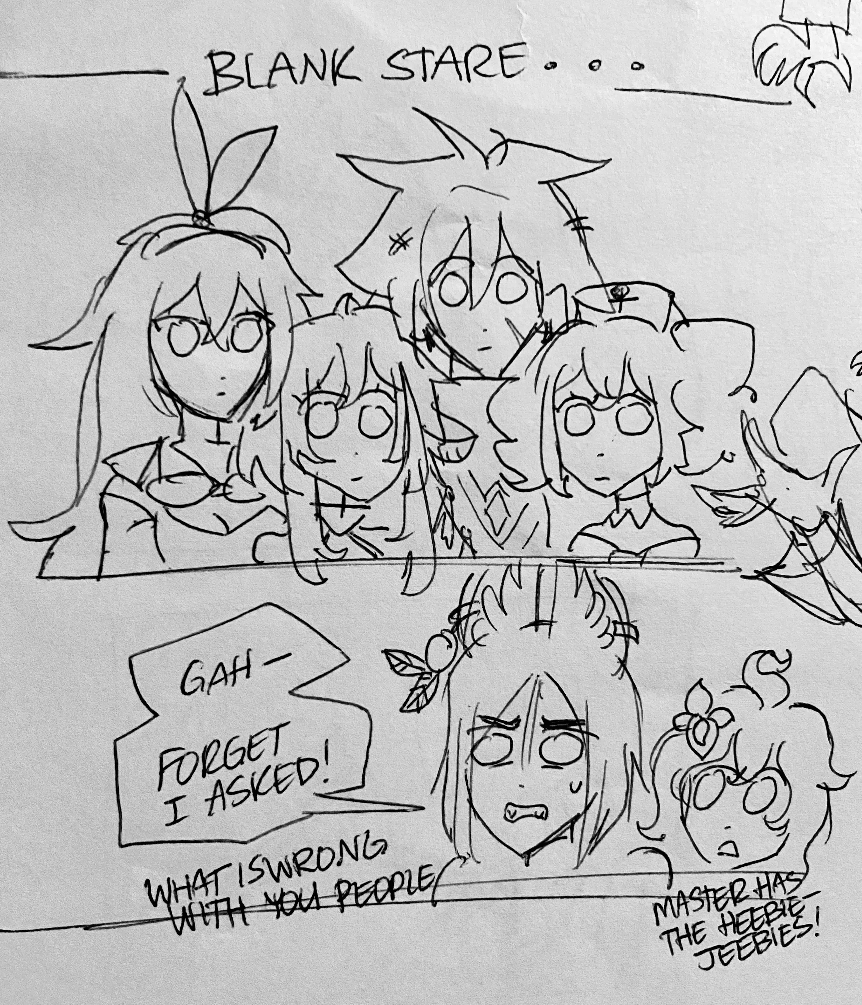 (bats eyelashes) (blank stare) Genshin Impact HoYoLAB