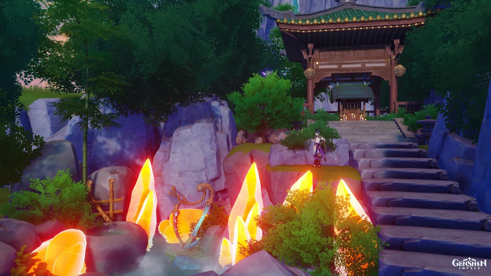 come tour my updated liyue serenitea pot with me! 🫖 (part two outdoor