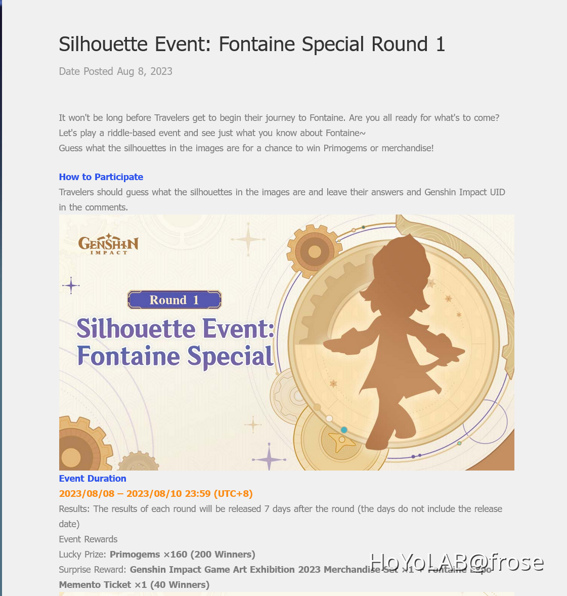 Genshin Impact - Silhouette Event Genshin Impact | HoYoLAB