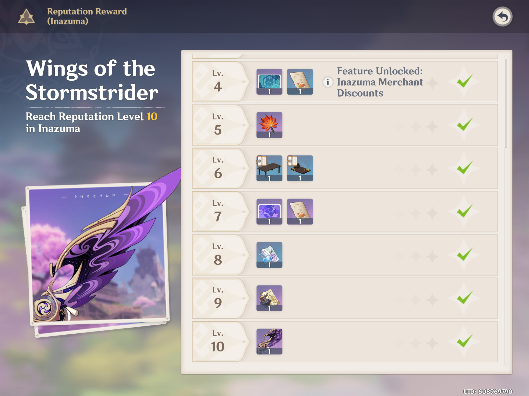 Inazuma Reputation Done! Genshin Impact HoYoLAB