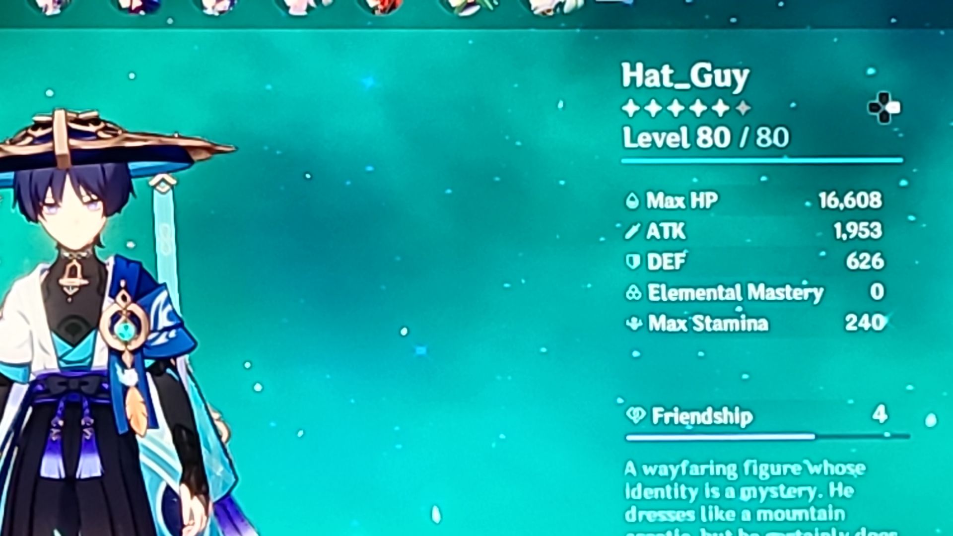 Hat Guy progress... Genshin Impact HoYoLAB