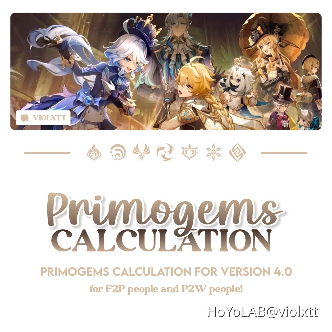 Primogems Calcs for VER 4.0 Genshin Impact | HoYoLAB