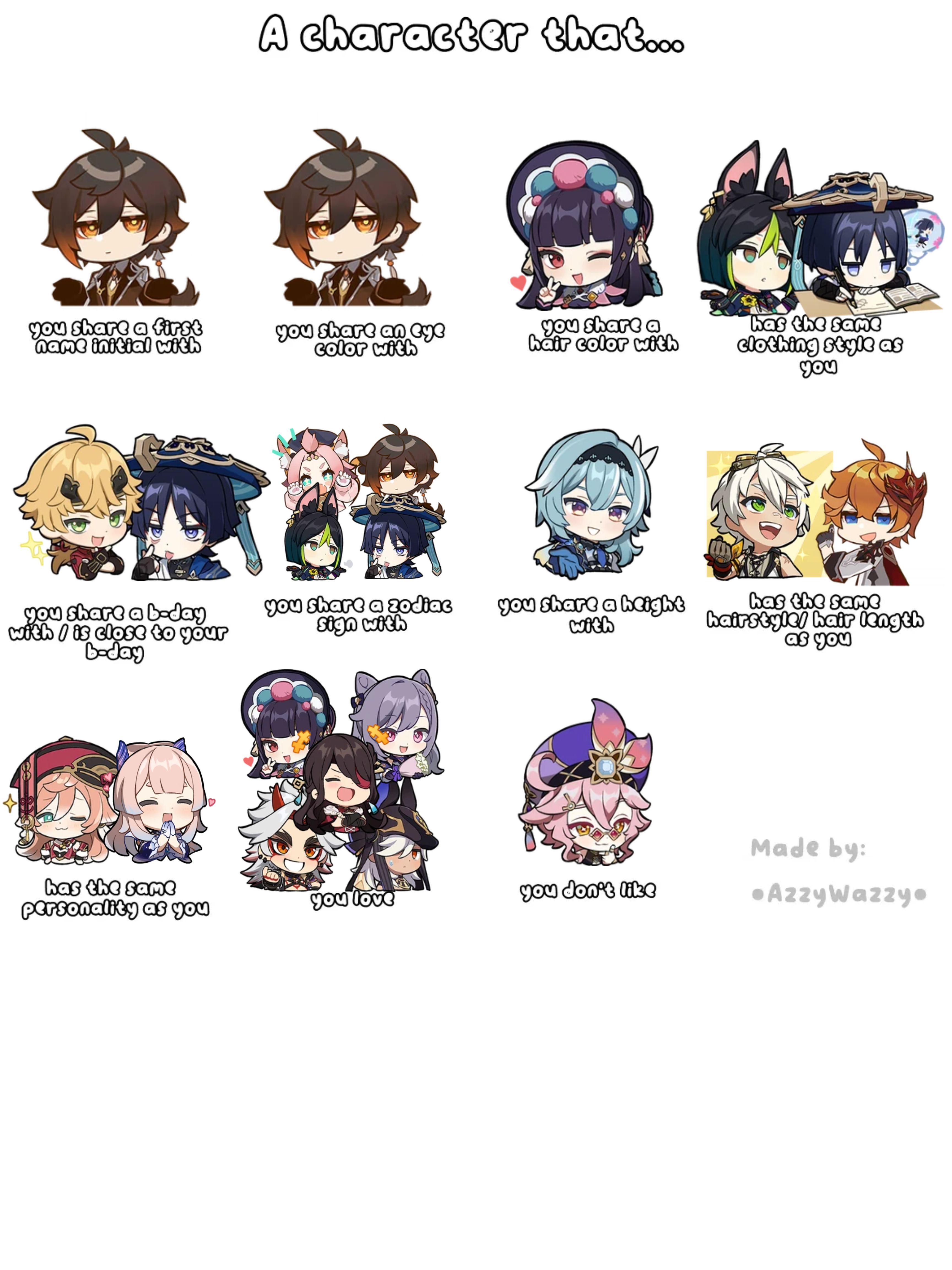 How Similar Am I To Genshin Characters Genshin Impact HoYoLAB How Similar Am I To Genshin Characters Genshin Impact HoYoLAB