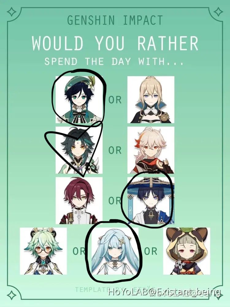 Would you rather (Anemo,cryo,hydro) Genshin Impact HoYoLAB