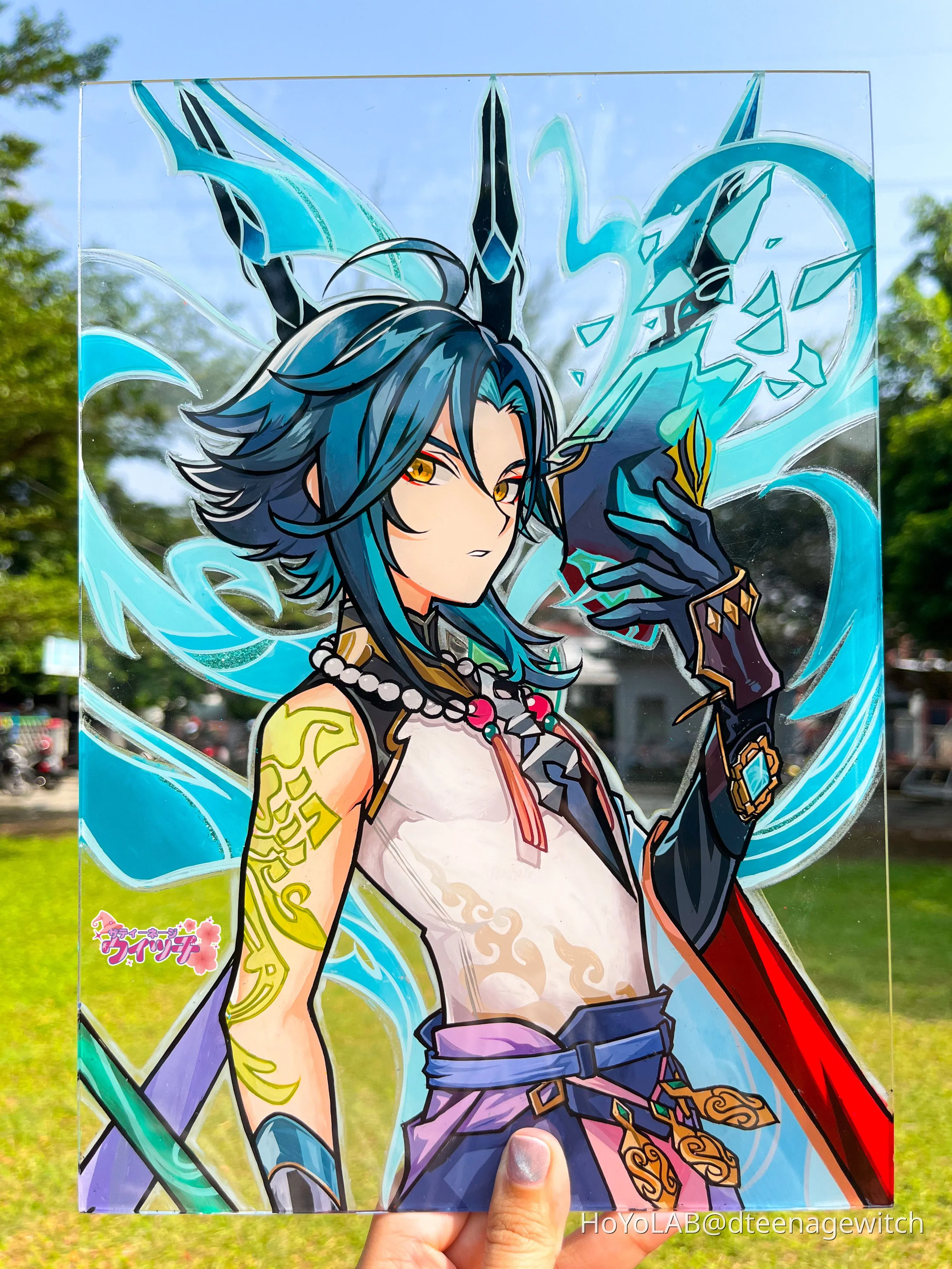 Xiao Glass Painting Glow in The Dark Genshin Impact HoYoLAB