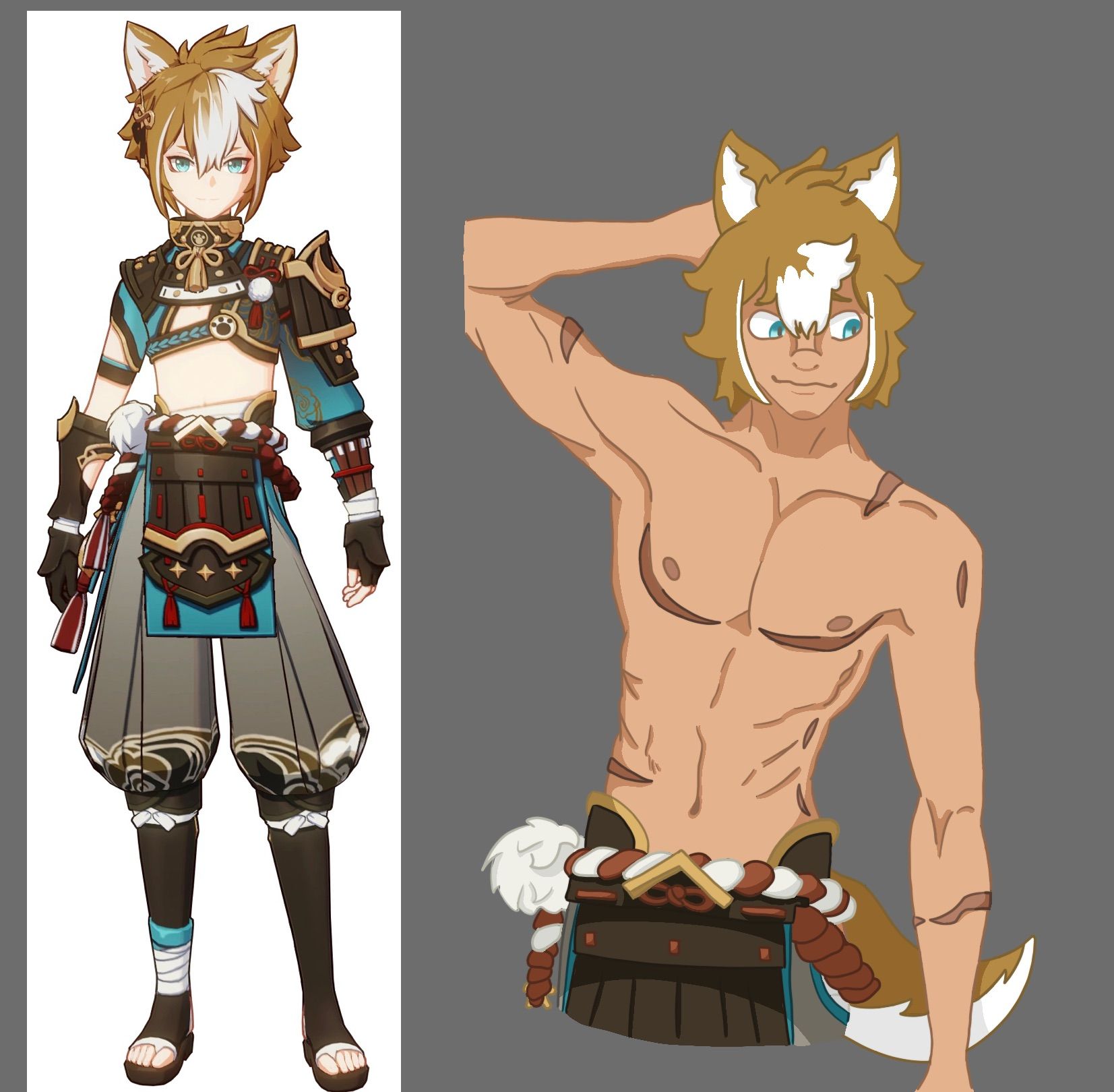 Some art of my Gorou headcanons D Genshin Impact HoYoLAB