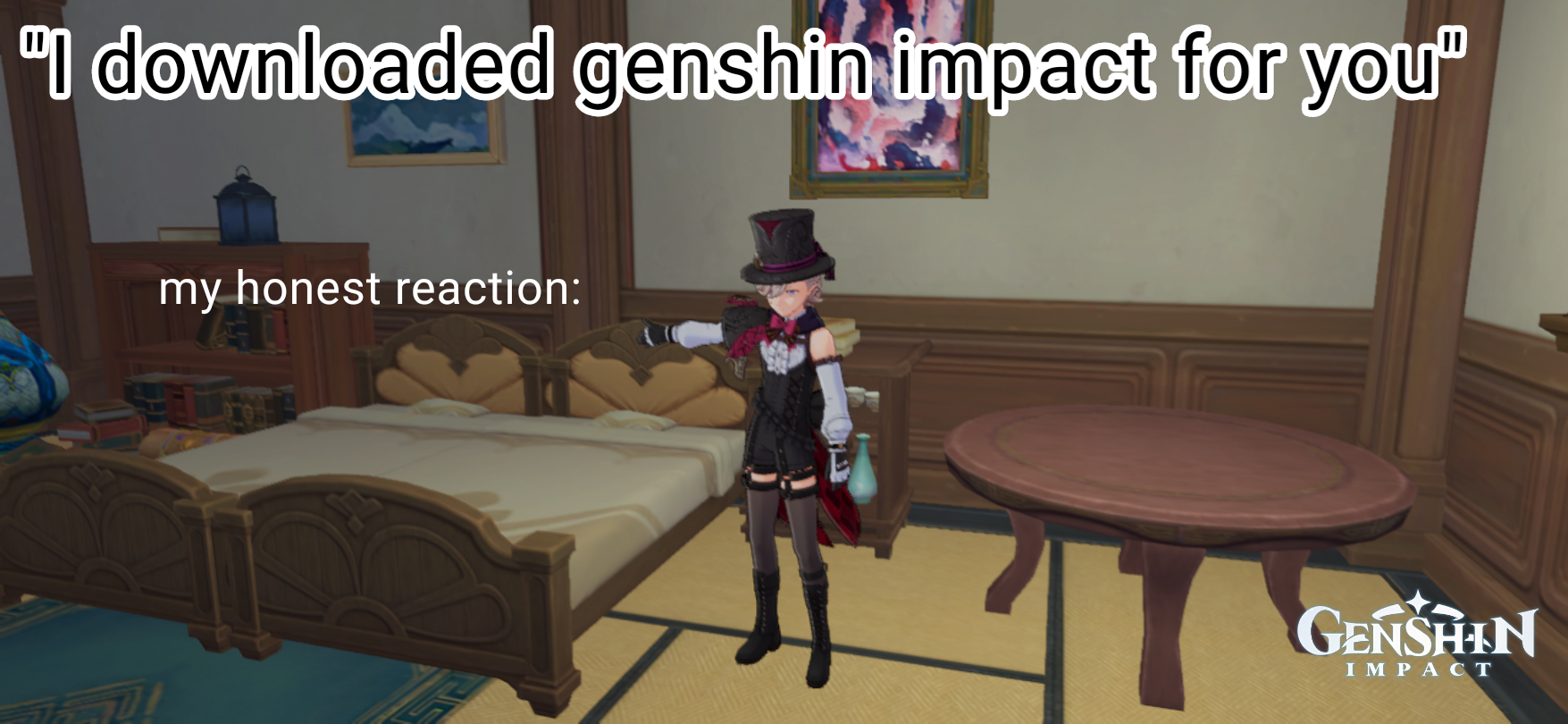 blushing Giggling kicking my feet Genshin Impact HoYoLAB