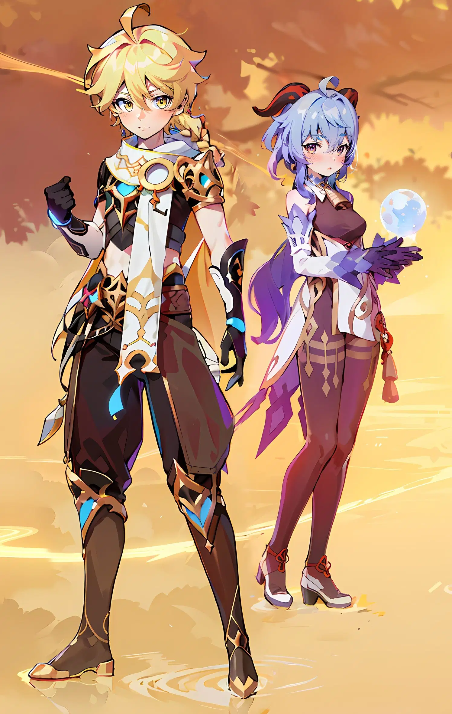 Ganyu and Aether in my team Genshin Impact | HoYoLAB