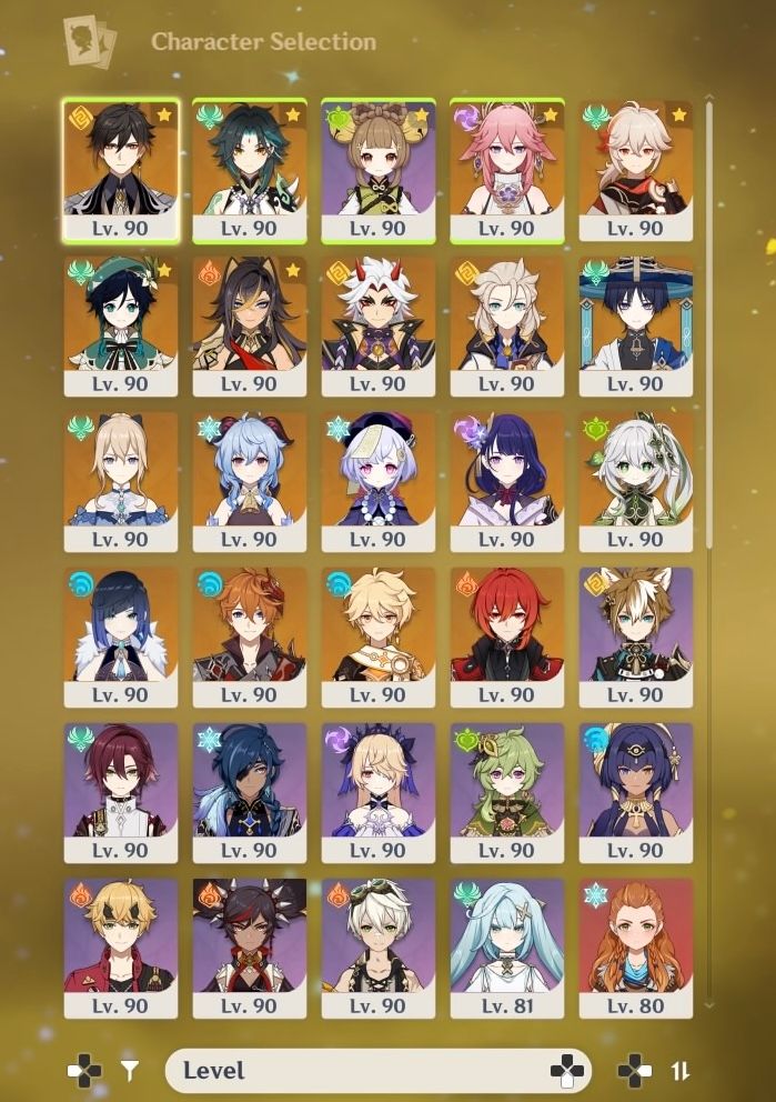All my current characters raised :D Genshin Impact | HoYoLAB