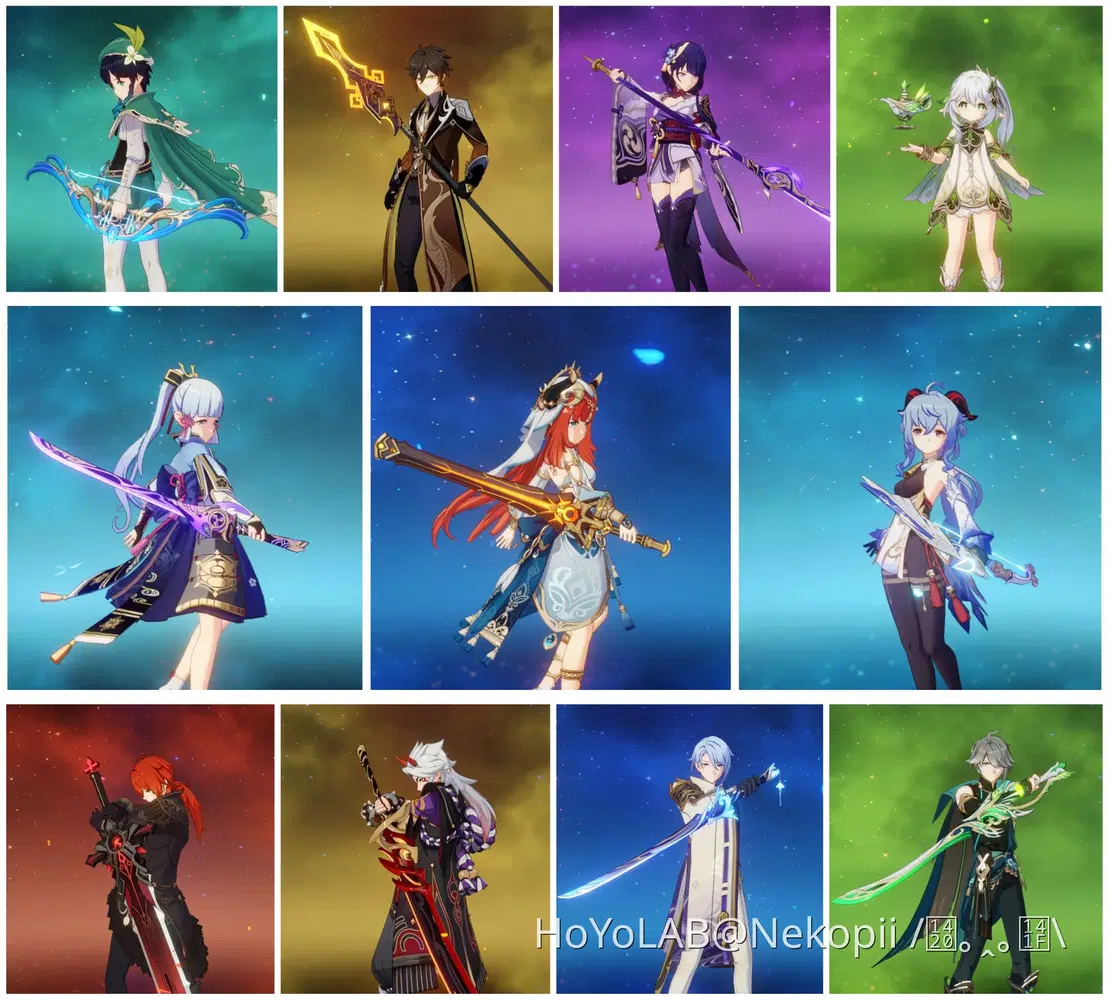 My Genshin Characters with Weapons Genshin Impact | HoYoLAB