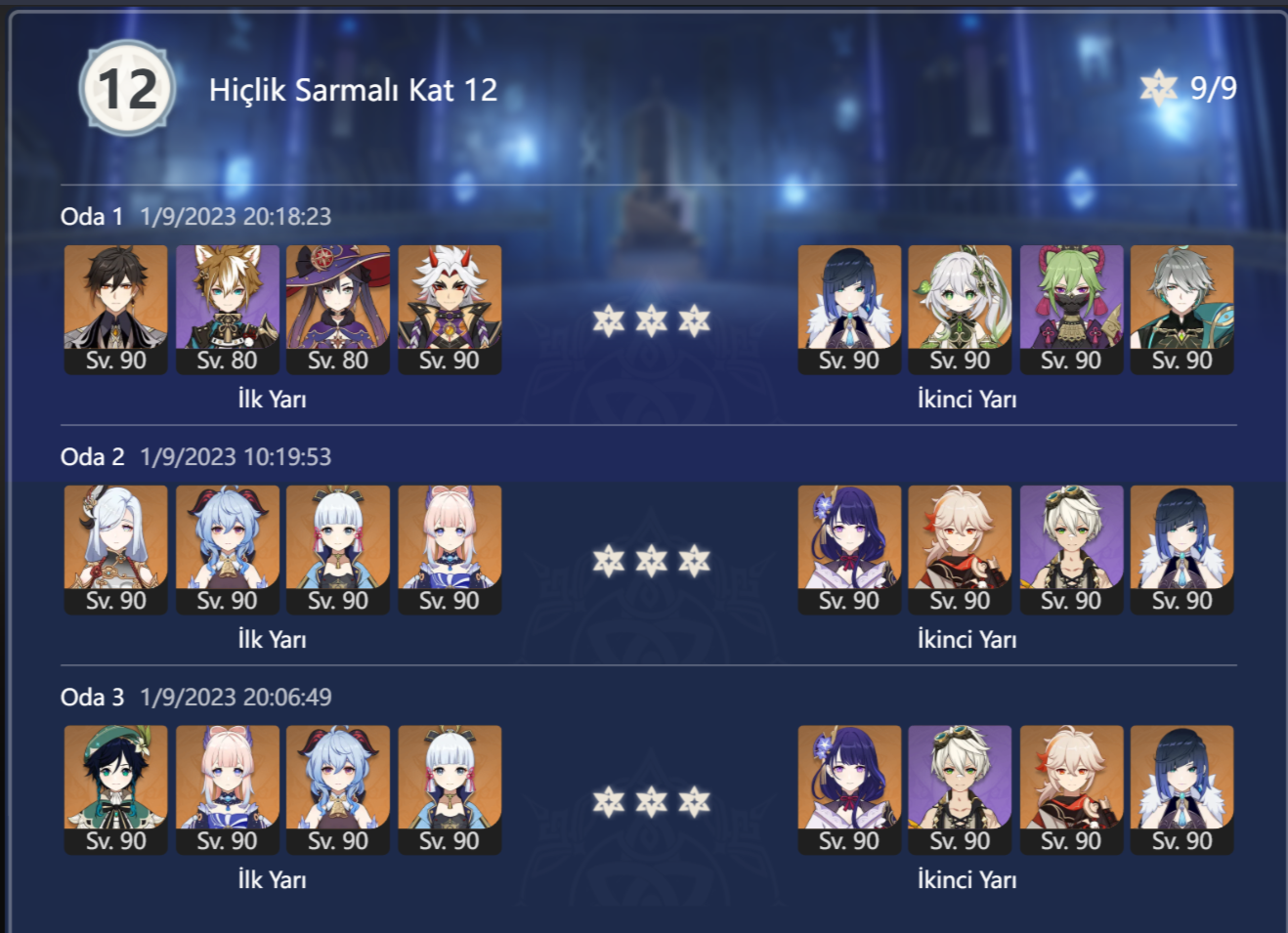boşuna yükseltmişim... 4.0 Hiçlik Sarmalı Genshin Impact HoYoLAB