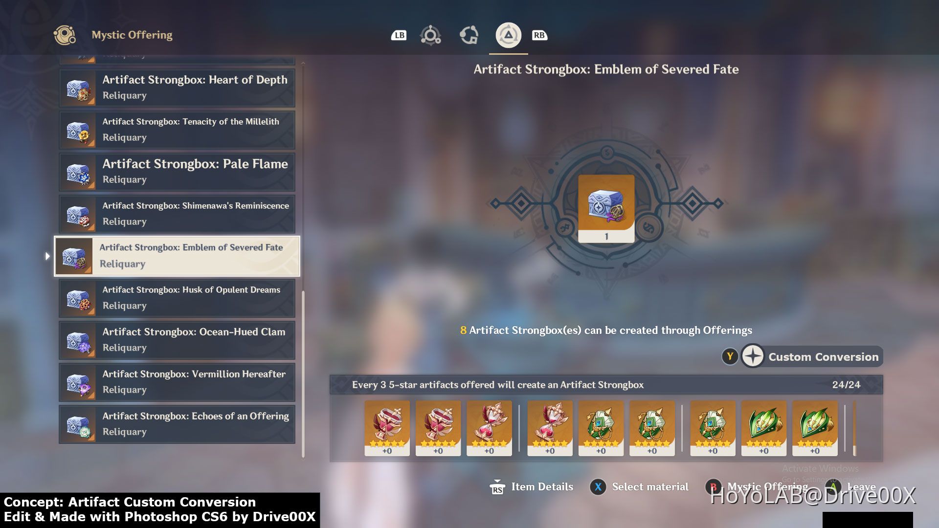 [Concept] Strongbox Custom Conversion Genshin Impact HoYoLAB