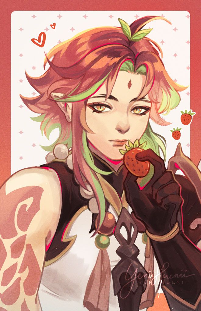 Strawberry Xiao Genshin Impact HoYoLAB