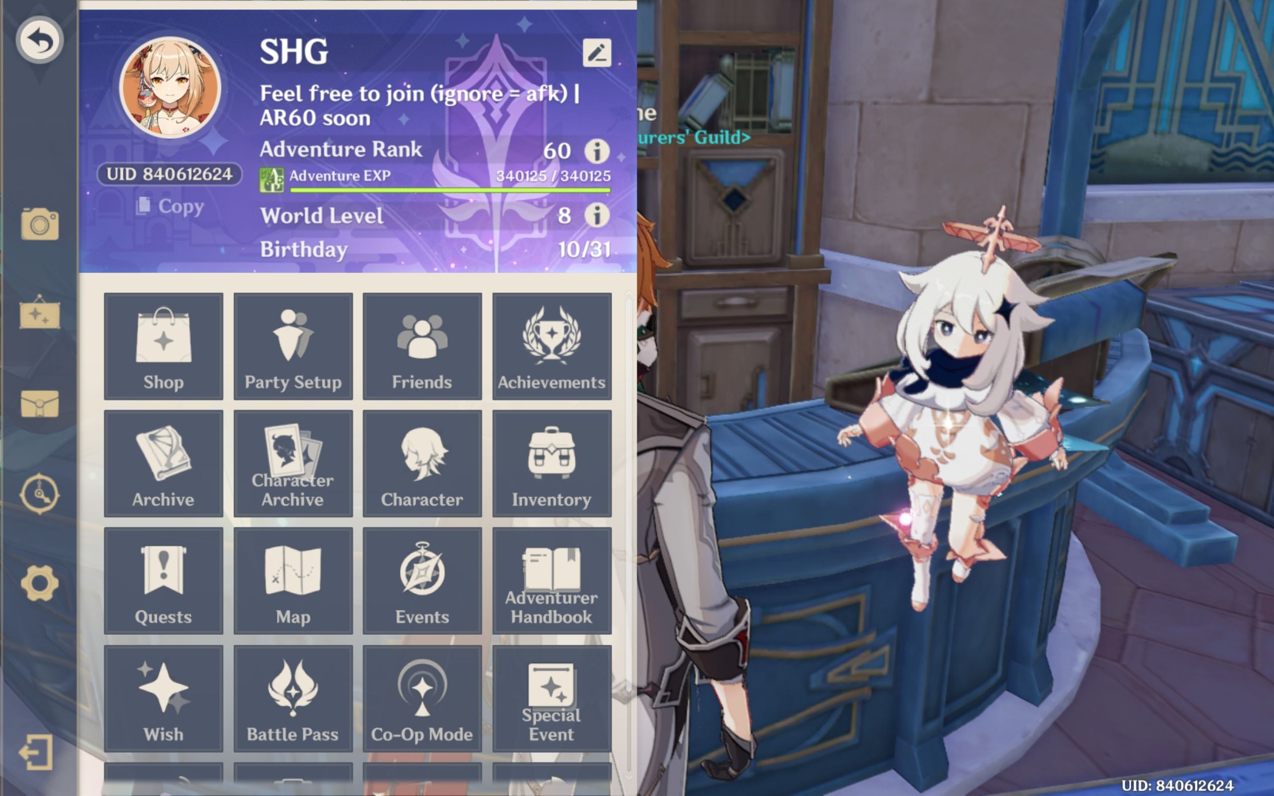 Adventure Rank 60 and 1000 Achievements on the same day Genshin Impact ...