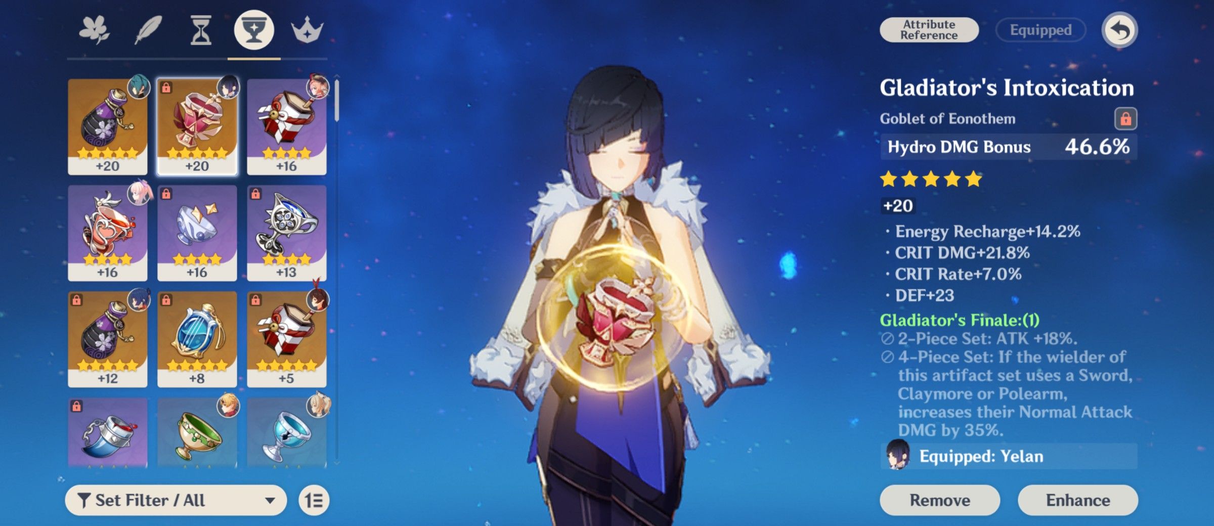 best artifact I have Genshin Impact HoYoLAB