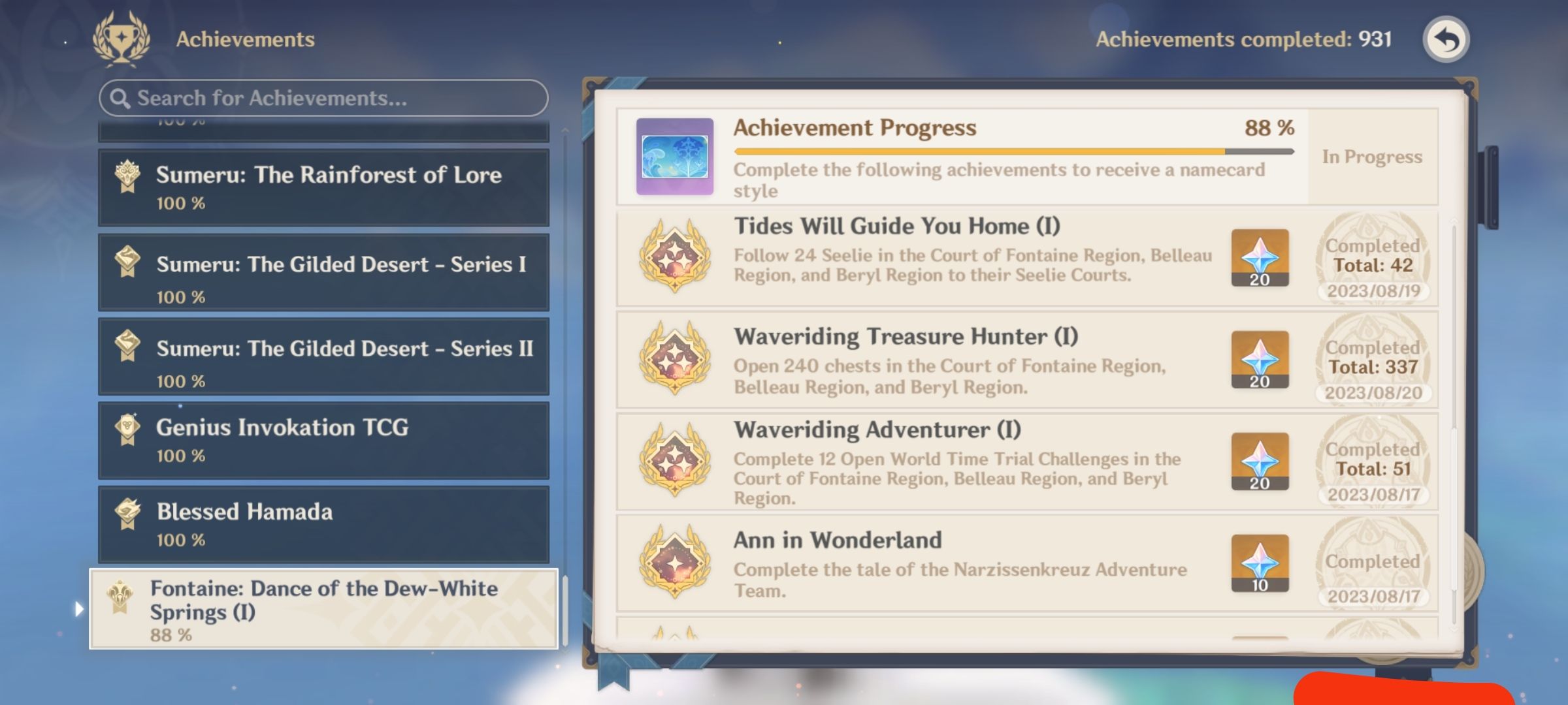 Is the actual recorded number of Chests 338? Genshin Impact HoYoLAB