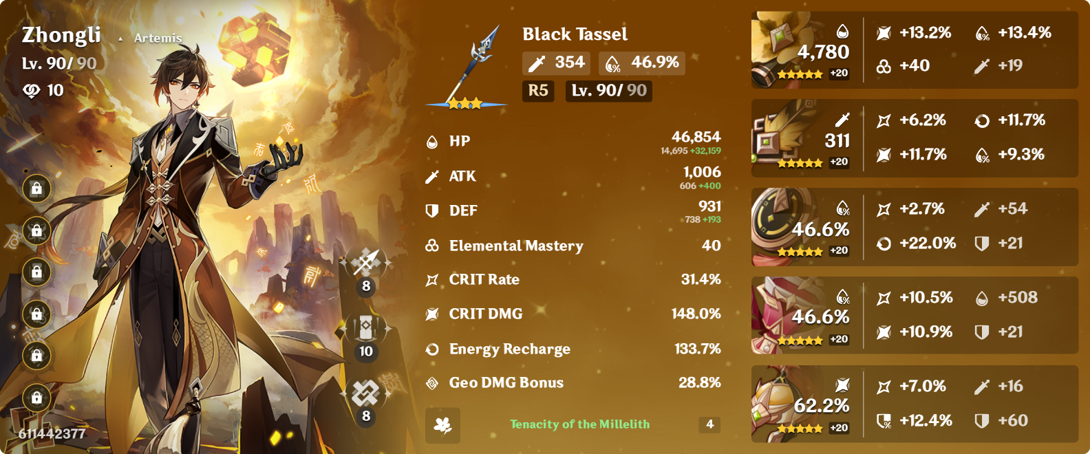 Does my Zhongli need more investment? Genshin Impact HoYoLAB