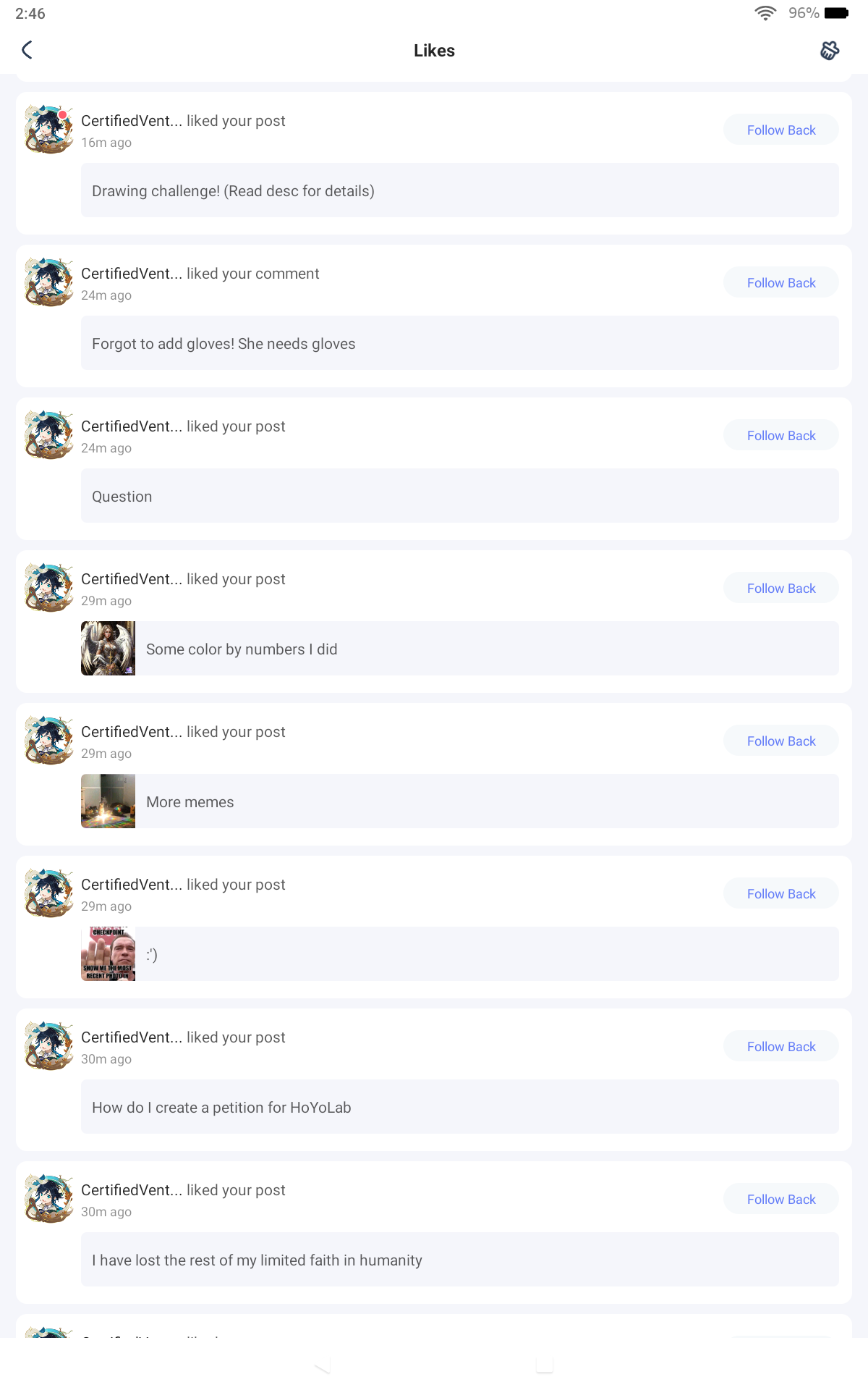 It won't leave me alone HoYoLAB