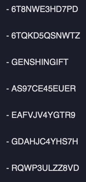 New 4.1 Genshin Impact codes ~ Copy paste available Genshin Impact ...