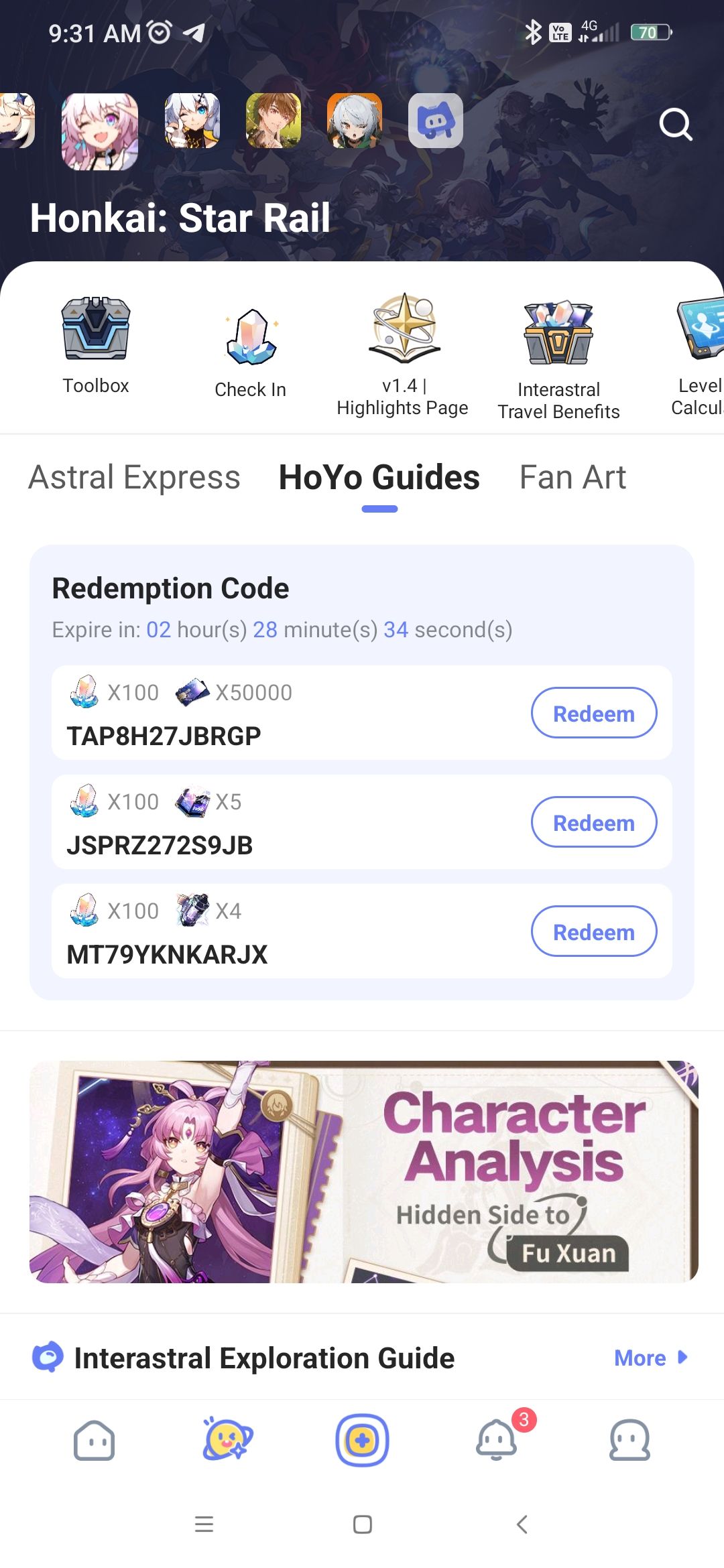 Redemption code be simple Honkai: Star Rail | HoYoLAB