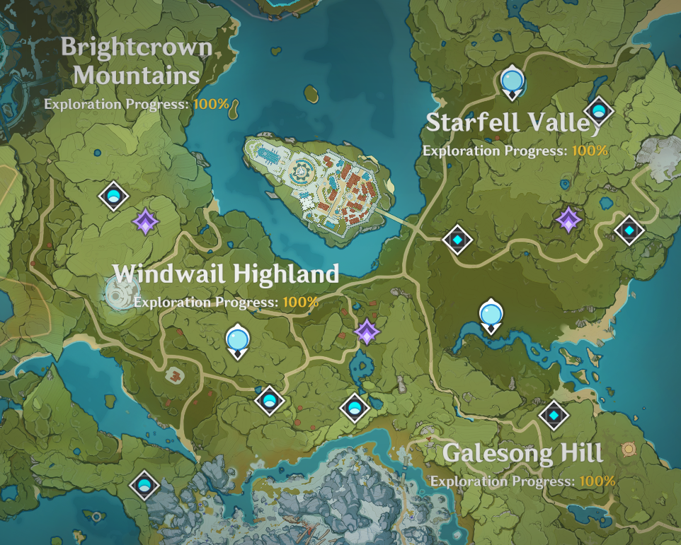 I 100 all of Mondstadt! (Excluding Dragonspine) Genshin Impact HoYoLAB